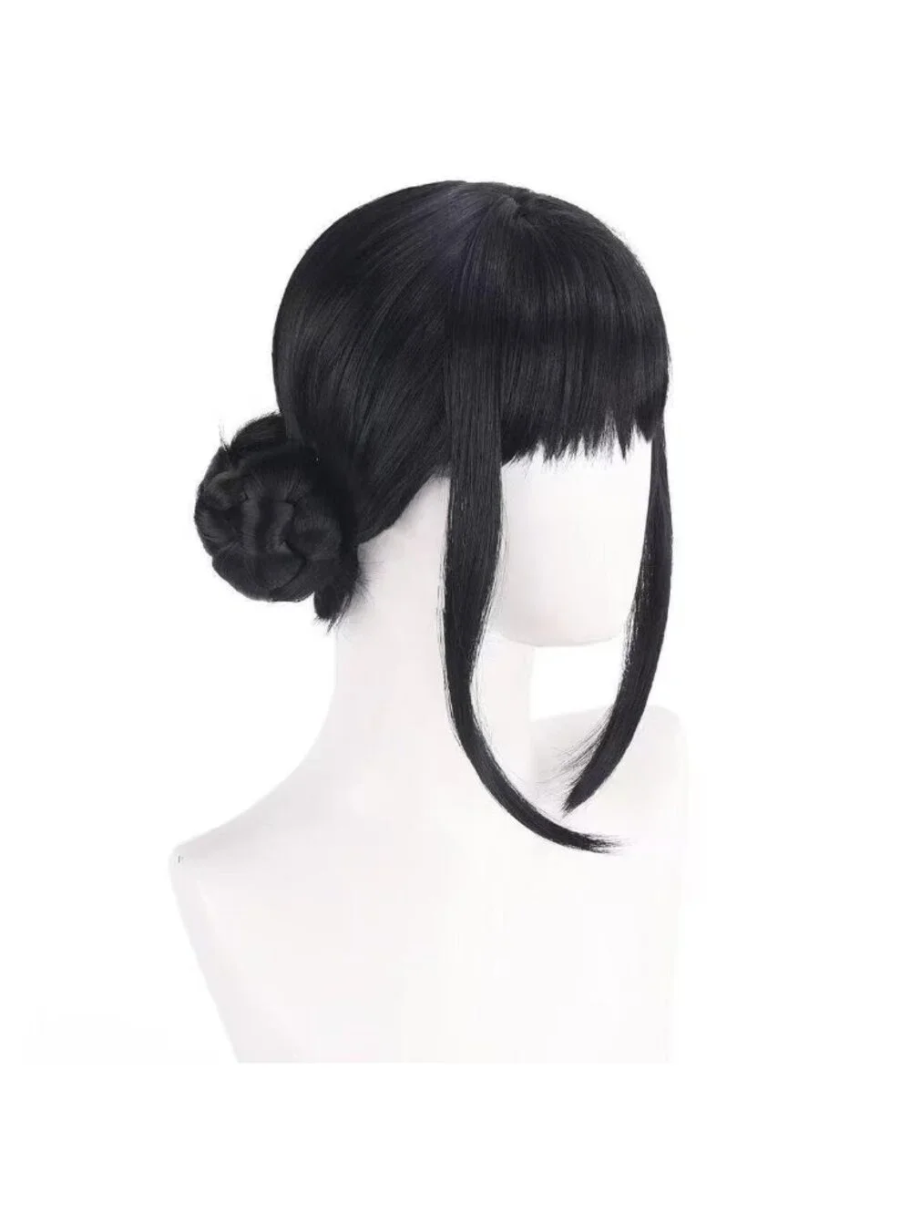 Women's Black Synthetic Fiber Cosplay Halloween Costume Double Braid Wigs